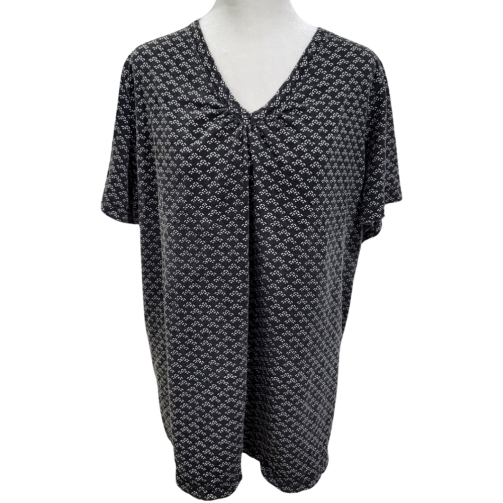 Woman Within Printed Shirred Tunic